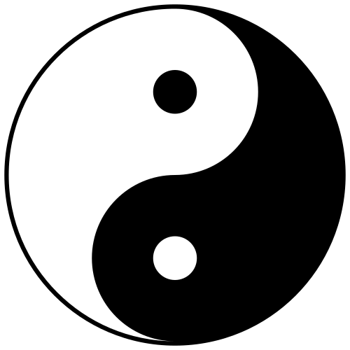 A yin-yang symbol